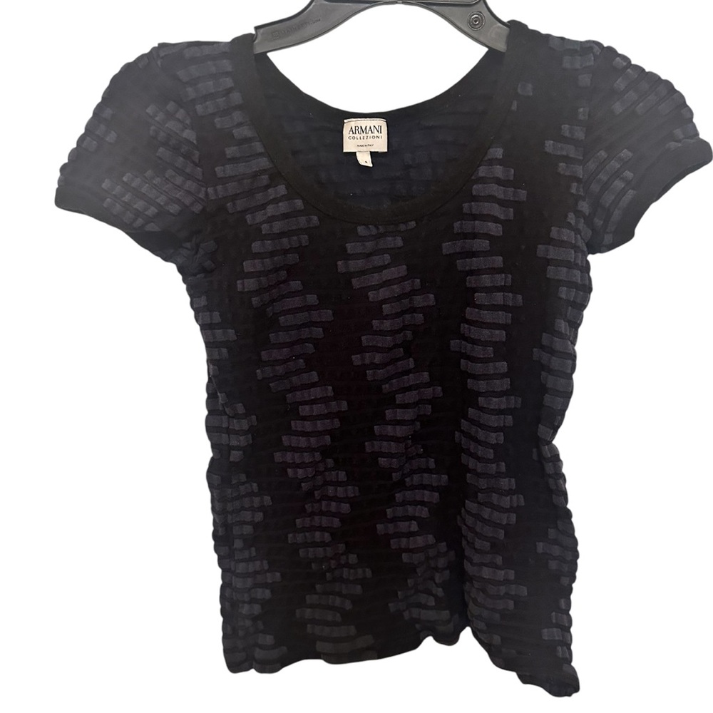 Giorgio Armani Black Women's Preowned Top size 4